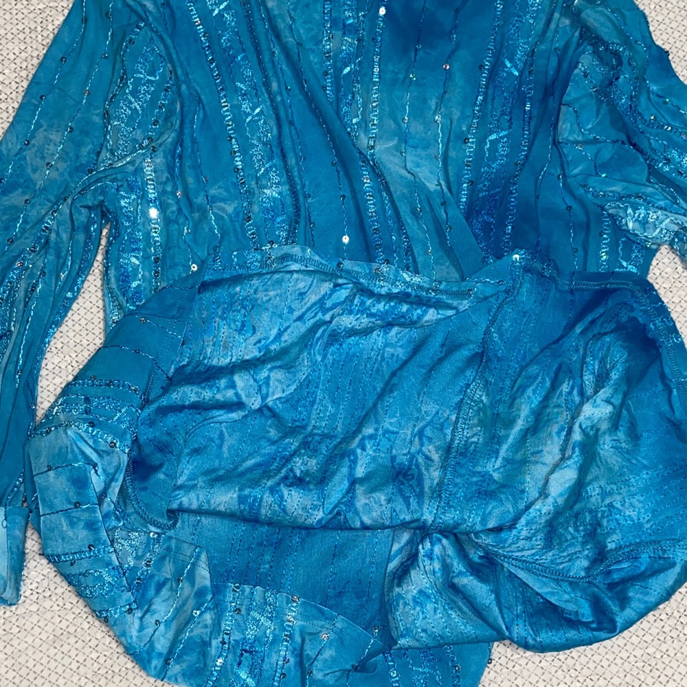 Bright Turquoise Button-Front Tunic - Picture 4 of 4